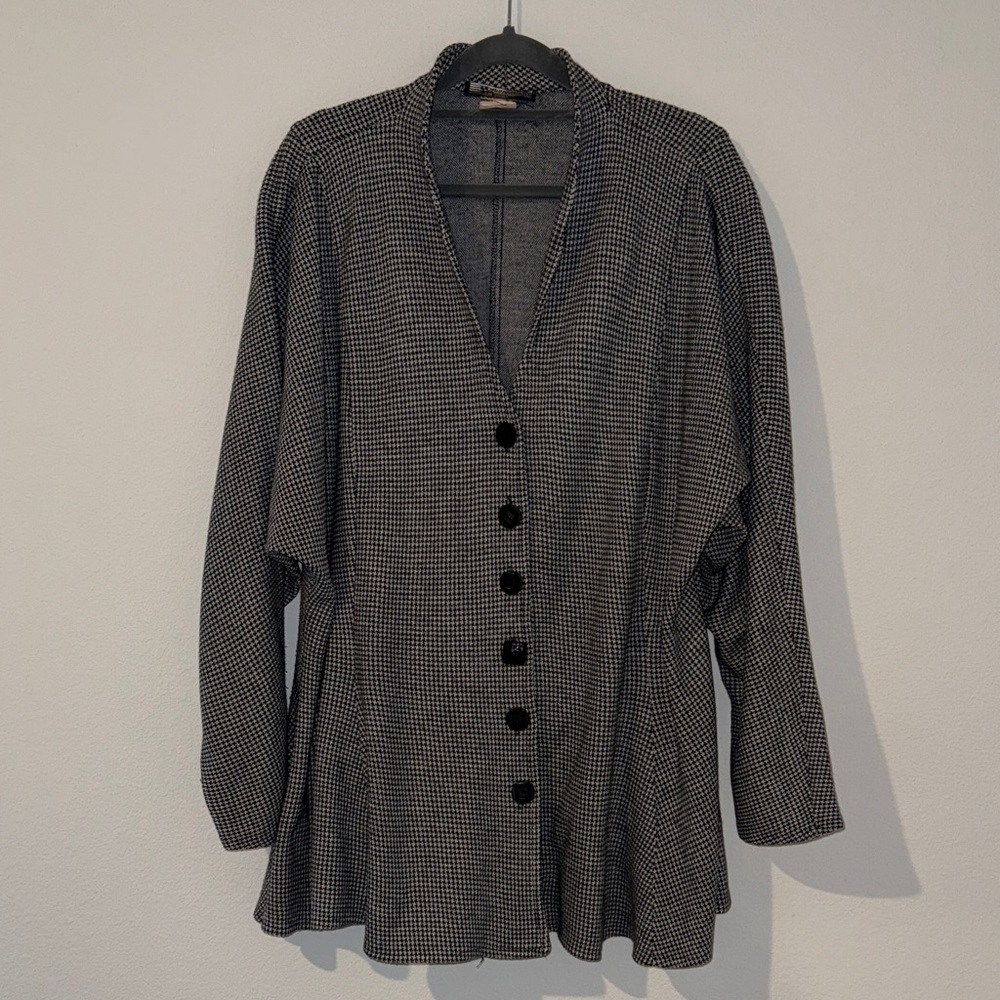All That Jazz Vintage 80s Houndstooth Suit Jacket size 24
